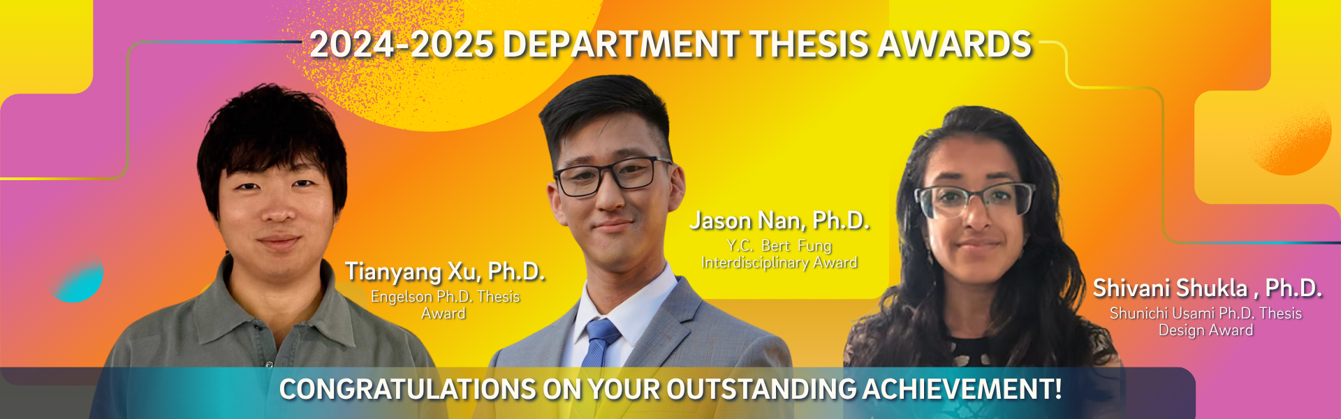 Photo of Student Thesis Awardees